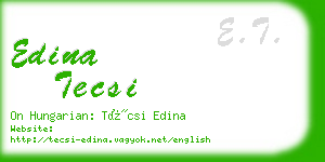 edina tecsi business card